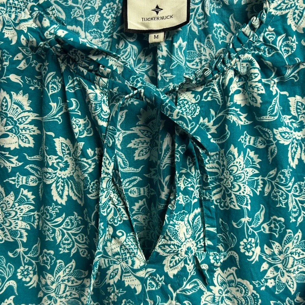 Tuckernuck Teal Floral Midi Dress - Picture 6 of 6